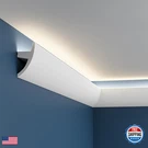 Pushglossy 9PCS 47.24TOTAL 35.4 Ft Ceiling Crown Molding Led Duct Kit For. Fixed Price $137.58.