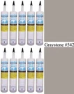 Lot Of 10 (1 Case) Colorfast Sanded Tile & Grout Caulk Polyblend #542 Graystone. Fixed Price $69.99.