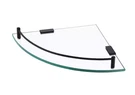 Acehoom 14" W X 10" D 1.6" Bathroom Corner Triangle Glass Shelf-matte Black. Fixed Price $39.99.