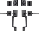 Matte Black Double Handleset With Lever - Dummy Lock For Doors. Fixed Price $75.99.