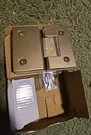 2 Warehouse ,glass To Hinge Brushed Gold H180-SB. Fixed Price $52.99.
