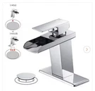 Bwe Waterfall Hole Single-handle Low-arc Bathroom Faucet Chrome. Fixed Price $25.49.