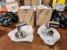 Set Of 2 Kartners 144134SB-99 Oslo Brass Solid Back Robe Hook Chrome Read!!. Fixed Price $74.99.