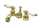 Kingston KS3951PL Restoration Mini Widespread Bathroom Faucet Polished Brass. Fixed Price $110.00.