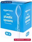 Amazon Basics Disposable Clear Plastic Spoons, Premium Quality, Bpa Free, Strong. Fixed Price $11.42.