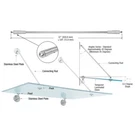 Brushed Stainless 37" Glass Awning System Connecting Rod For 36" Wide Panels. Fixed Price $136.29.