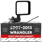 Right Passenger Side Mirror For Jeep Wrangler - Powered, Heated, Convex Glass. Fixed Price $59.84.