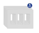 Elegrp 3-GANG Midsize Screwless Decorator/rocker Wall Plate, White (5-PACK). Fixed Price $14.00.