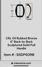 Cr Laurence Glass Shower Door Handles-rubbed BRONZE-6 Inch Center-new. Fixed Price $25.00.
