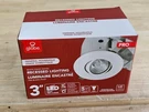 Globe Electric 3 In. New/old Work White Swivel Spotlight Recessed Lighting Kit. Fixed Price $11.99.