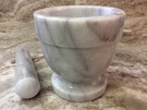 Nor Pro Mortar And Pestle. 4"X4". Gray White Marble. New.. Fixed Price $24.99.