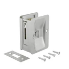 Brushed Nickel Pocket Door Pull, 3 1/4 In 82 Mm, Privacy Lock, 1701NBPSBC. Fixed Price $40.33.