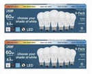 Feit Dimmable A19 Led Bulbs 5-COLOR Temps 60W Equiv (uses Only 8.8W) 12-PACK. Fixed Price $26.99.