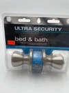Ultra Security Bed & Bath Door Knob #43977 Tulip Silver. Fixed Price $10.50.