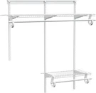 Closet Organizer System Kit Wire Shelving Wall Mount Storage With Hanging Rods. Fixed Price $157.88.