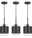 Dolaimy 3-LIGHT Pendant Set Black Glass Kitchen Island Farmhouse. Fixed Price $89.99.