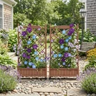 2 Pack Raised Garden Bed With Trellis - Outdoor Wooden Planter & Climbing Racks. Fixed Price $112.79.