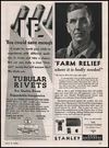 1934 Stanley Door Equipment Weather Proof Track & Hangers Farmers Quote Print Ad. Fixed Price $16.86.