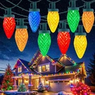 C9 Christmas Lights Outdoor, 114 Feet 150 Led String With Timer & 8. Fixed Price $91.49.