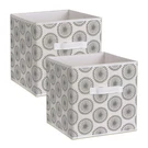 Dii Non Woven SET/2 Collapsible Poly Storage Cube, Gray Starburst, 11X11X11"H. Fixed Price $13.37.