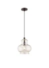 Livex Lighting 41222-92 Art Glass Mini Pendant Coastal Style 9.88. Fixed Price $119.00.