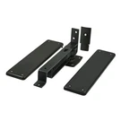 Spring Hinge, Double Action W/ Solid Brass Cover Plates Paint Black. Fixed Price $144.08.