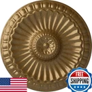Ekena Millwork 1/4OD X 1/8P Linus Ceiling Medallion Hand-painted Pale Gold. Fixed Price $154.85.