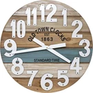 24" Coastal Beach Wall Clock Colorful Maritime Design, Blue & Multi-color. Fixed Price $174.99.