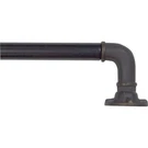 Bali 1" Nickel Industrial Wrap, Single Curtain Rod, 66"-120". Fixed Price $25.00.