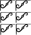 National Mfg. N229-393 5" X 3-1/2" Ornamental Black Shelf Brackets 6 Pack. Fixed Price $56.97.