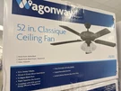 Hampton Bay Ceiling Fan Malone Lights Led Oil Rubbed Bronze INDOOR(2554). Fixed Price $120.00.
