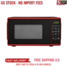 Hot Deal! Mainstays 0.7 Cu Ft Countertop Microwave Oven, 700 Watts, Red. Fixed Price $42.98.