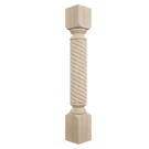 Ekena Millwork COL05X05X35HARW Hamilton Rope Cabinet Column (top Block: 6", Bott. Fixed Price $181.28.