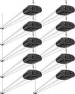 10 Pack Ft, 40W, Linkable Led Utility Shop Light, 4400 Lm, 6500K For Garage. Fixed Price $89.99.
