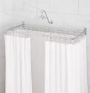 Signature Hardware -d-shaped Solid Brass Shower Ring And Ceiling Support -chrome. Fixed Price $130.00.