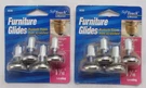 Waxman Soft Touch Furniture Glides - 1/16" Silver Feet 2 Pkgs New. Fixed Price $9.35.