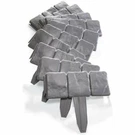Collections Etc Interlocking Faux Stone Border Of 10 (5288). Fixed Price $8.99.
