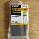 Three Everbilt 4 In. Square Radius Matte Black Squeak-free Door Hinge (3PCS). Fixed Price $10.00.