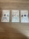Lot Of Sigma Electric 14373WH Aluminum White 3-HOLE Lamp Holder Cover. Fixed Price $14.99.