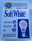Vintage Soft White Light Bulbs 60W 840 Lumens Nos Pack Incandescent Mint. Fixed Price $64.99.