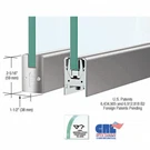 Crl DR2SBS12S Stainless 1/2 Glass Low Profile Square Door Rail Without Lock. Fixed Price $377.30.