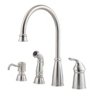 Pfister Avalon GT26-4CBS Stainless Steel Kitchen Faucet Side Spray Soap New. Fixed Price $229.95.