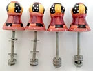 Set Of 4 Bella Casa Ganz Drawer Pulls Ceramic Colorful Knobs. Fixed Price $7.99.