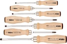 7-PIECE Wooden Handle Screwdriver Set Slotted, Phillips & Pozidriv. Fixed Price $116.99.