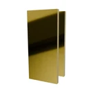 Brixwell No-drill Fixed Panel Clamp 2-3/8" Height Brass Polished. Fixed Price $16.93.
