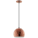 Modway Dimple 10" Half Sphere Metal Pendant Lamp In Rose Gold And Black. Fixed Price $59.82.