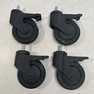 (lot Of 4) 5" Caster Wheel W/ Brake By Shepherd, 1/2 Threaded Stem Long. Fixed Price $24.99.