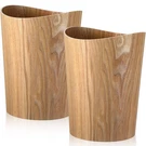 Pack 2.3 Gallons Wood Trash Can Wastebasket Natural Light. Fixed Price $76.99.