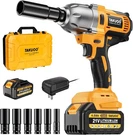 Cordless Impact Wrench 1/2 Inch, 1200N.M (900FT-LBS) Brushless Gun, 3300R. Fixed Price $146.84.