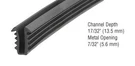 Glazing Vinyl 17/32" Channel Depth Metal Opening - 1000' Roll By. Fixed Price $510.00.